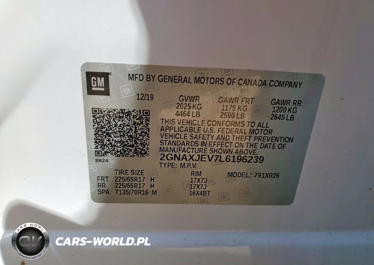 2020 Chevrolet Equinox Lt VIN:2GNAXJEV7L6196239 - 13