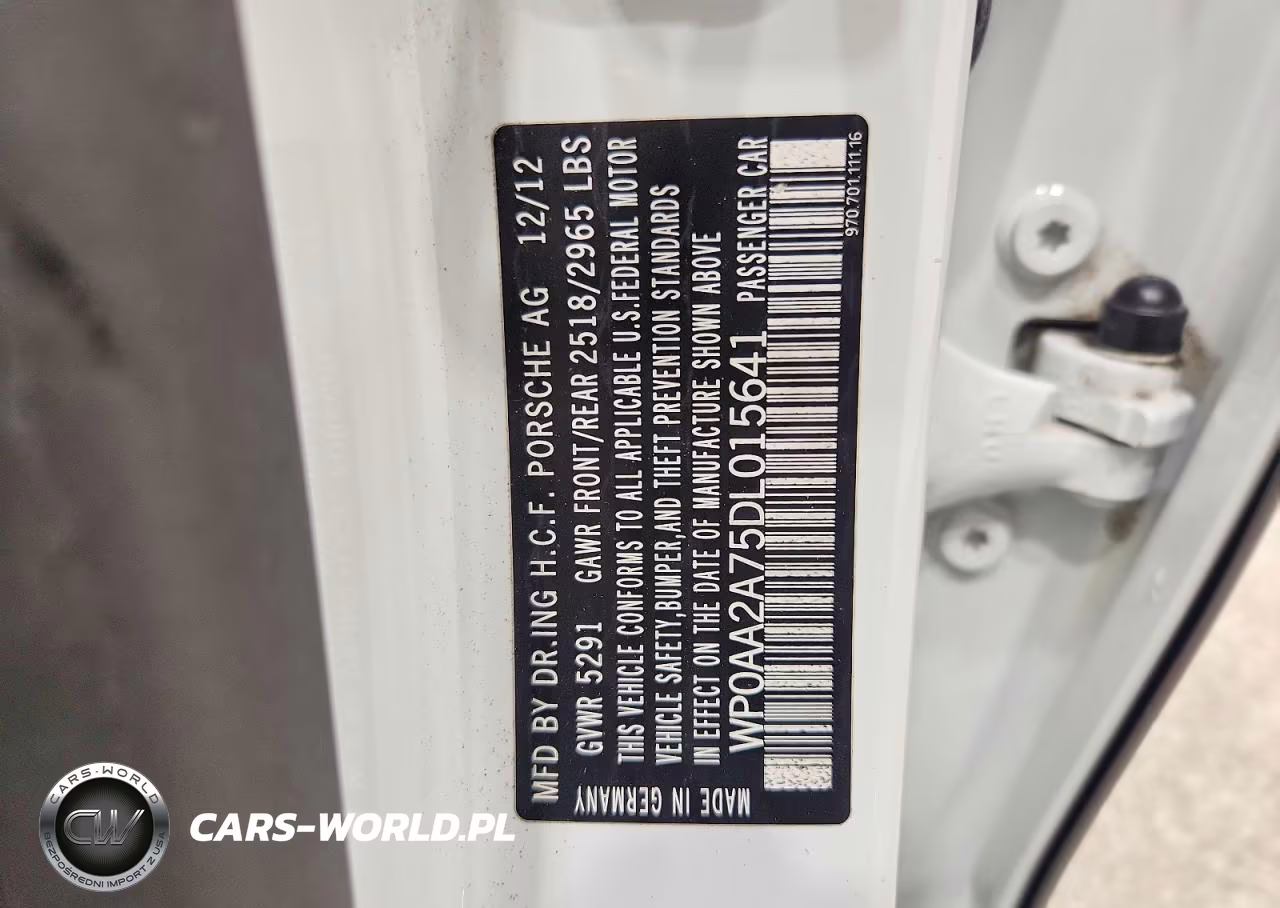 2013 Porsche Panamera 2 VIN:WP0AA2A75DL015641 - 12