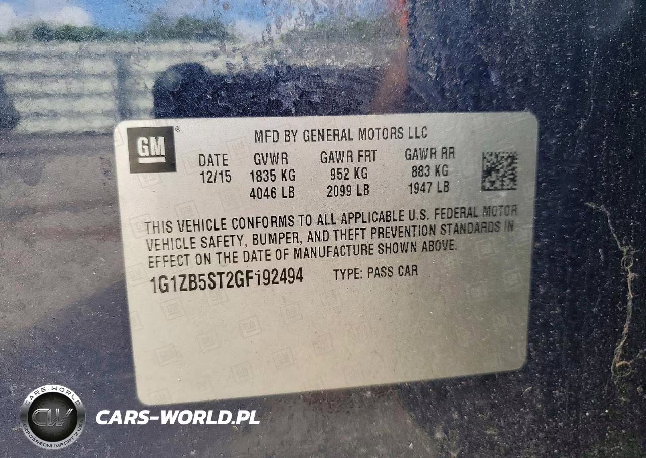 2016 Chevrolet Malibu Ls VIN:1G1ZB5ST2GF192494 - 12