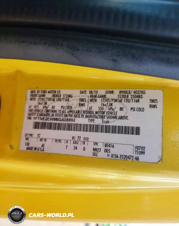 2011 Ford Econoline E250 Van VIN:1FTNE2EW8BDA08892 - 13
