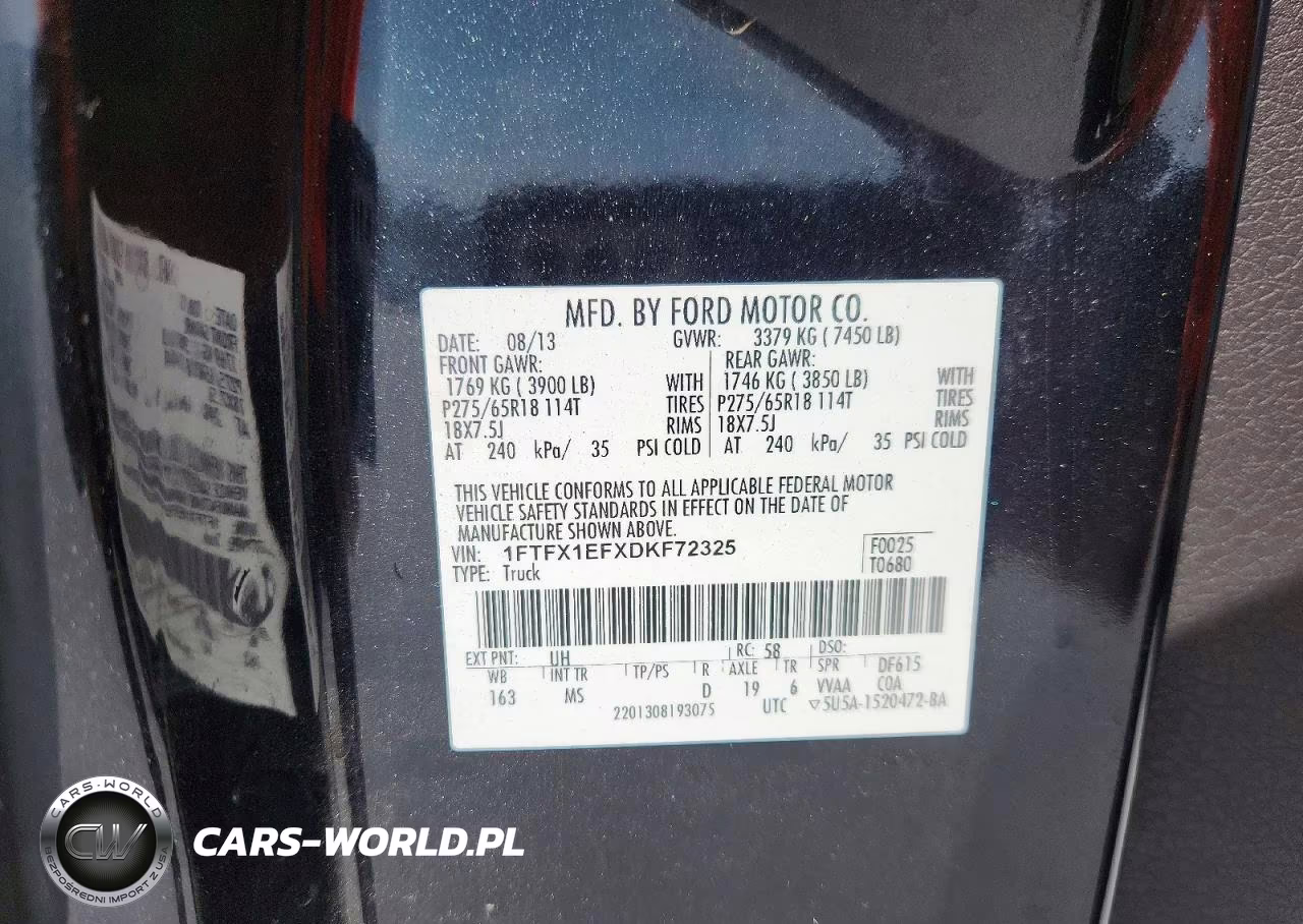 2013 Ford F150 Super Cab VIN:1FTFX1EFXDKF72325 - 12