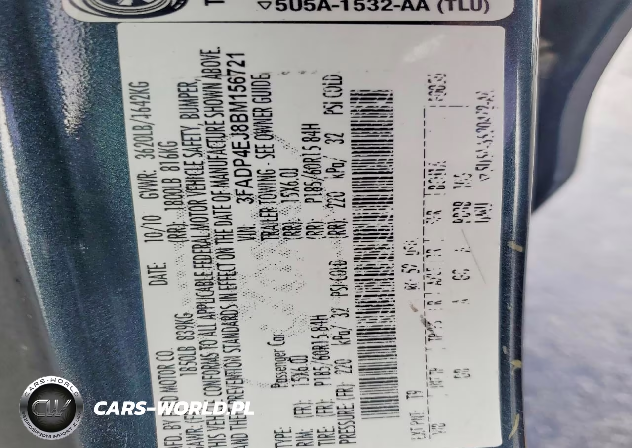 2011 Ford Fiesta Se VIN:3FADP4EJ8BM156721 - 12