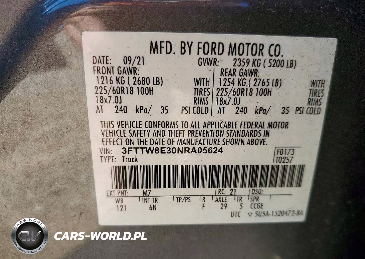 2022 Ford Maverick Xl VIN:3FTTW8E30NRA05624 - 12