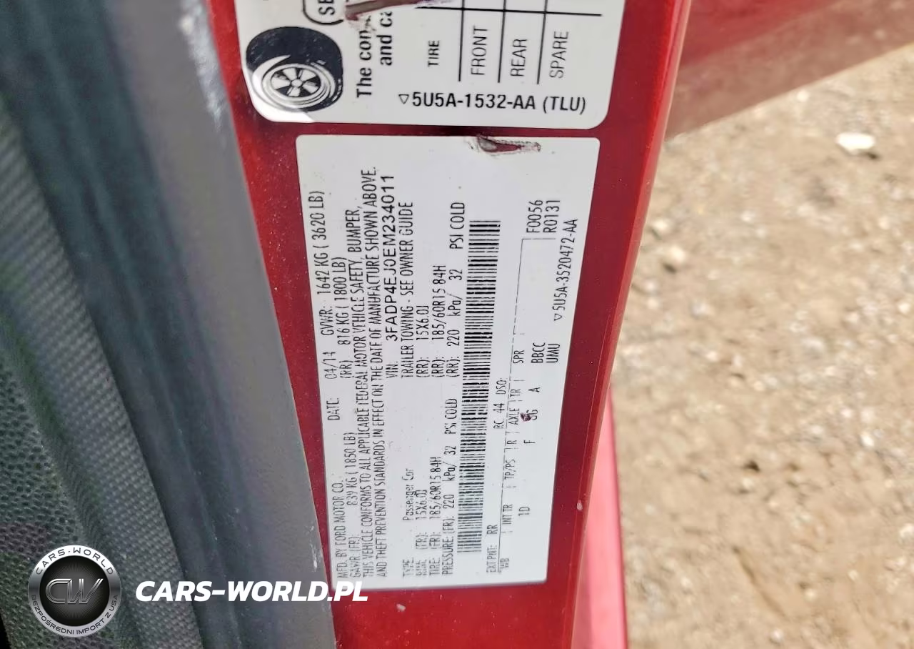 2014 Ford Fiesta Se VIN:3FADP4EJ0EM234011 - 12