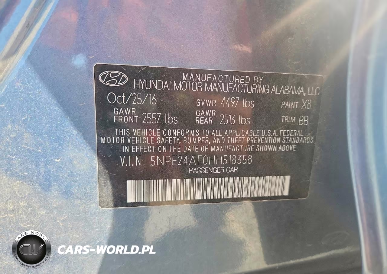 2017 Hyundai Sonata Se VIN:5NPE24AF0HH518358 - 12