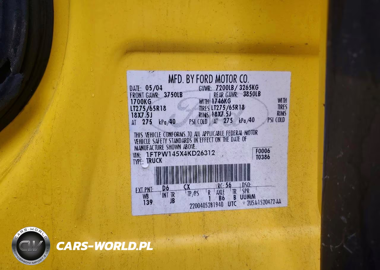 2004 Ford F150 Supercrew VIN:1FTPW145X4KD26312 - 12