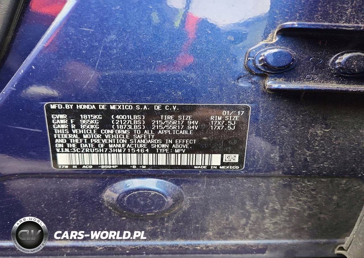 2017 Honda Hr-V Exl VIN:3CZRU5H73HM715464 - 13