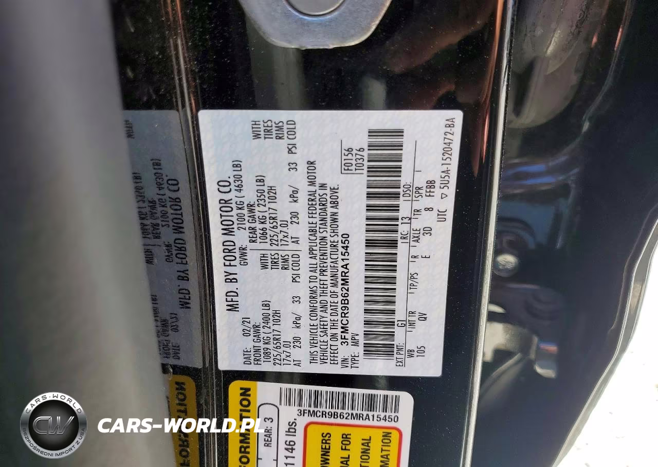 2021 Ford Bronco Sport Big Bend VIN:3FMCR9B62MRA15450 - 13