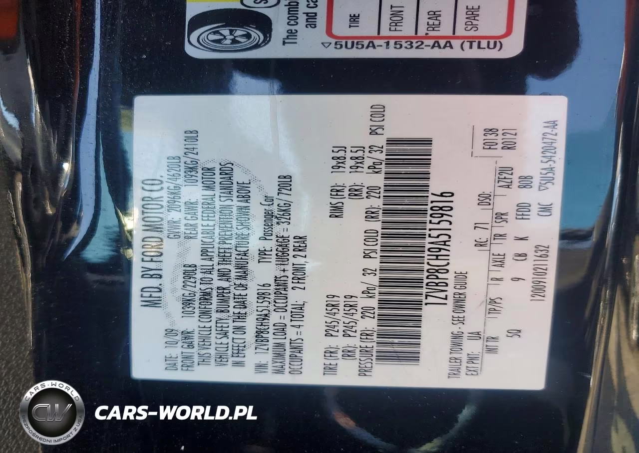 2010 Ford Mustang Gt VIN:1ZVBP8CH9A5159816 - 12