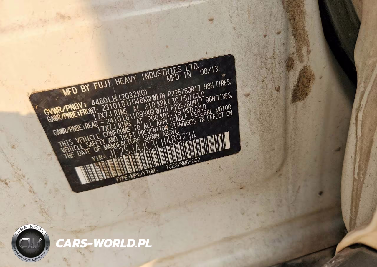 2014 Subaru Forester 2.5I Limited VIN:JF2SJAJC3EH489234 - 12
