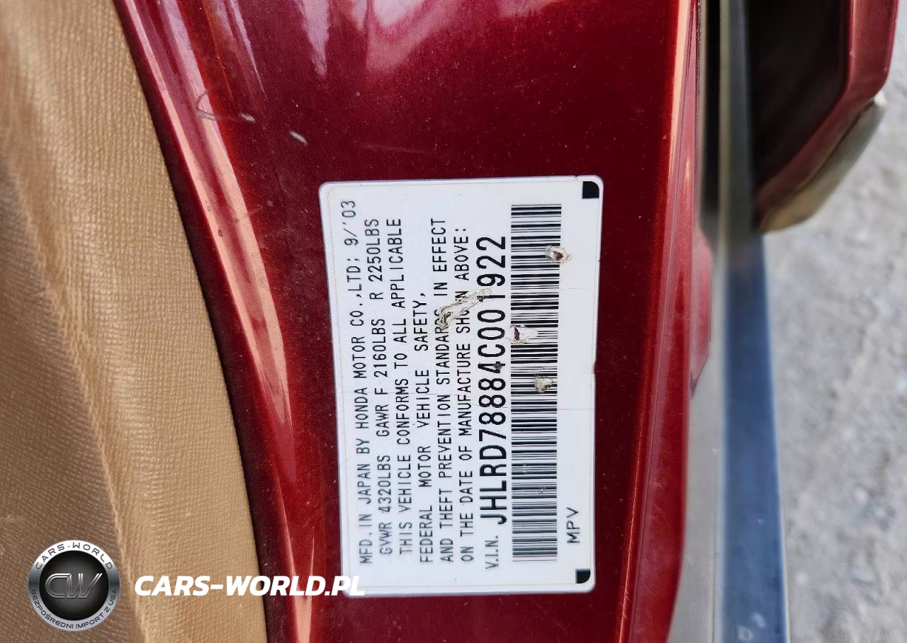 2004 Honda Cr-V Ex VIN:JHLRD78884C001922 - 12
