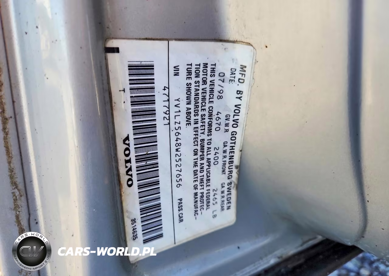 1998 Volvo V70 Xc VIN:YV1LZ5648W2527656 - 12