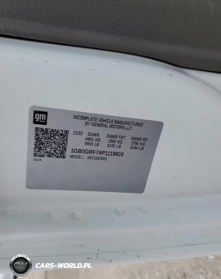 2023 Chevrolet Express G3500 VIN:1GB0GRF74P1119828 - 12