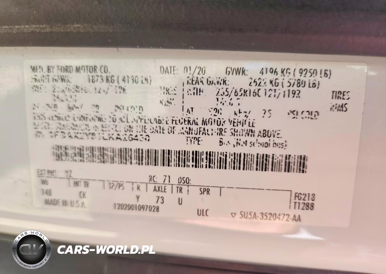 2020 Ford Transit T-350 VIN:1FBAX2Y81LKA26450 - 14