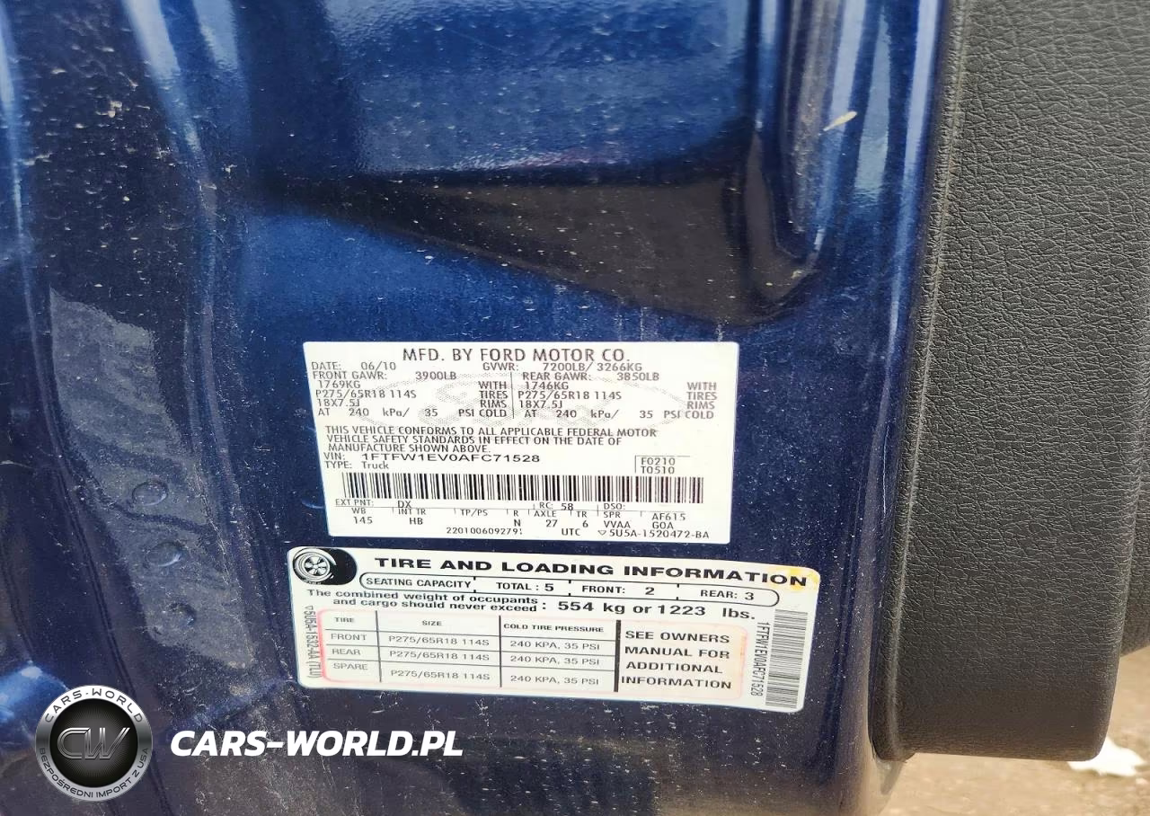 2010 Ford F150 Supercrew VIN:1FTFW1EV0AFC71528 - 12