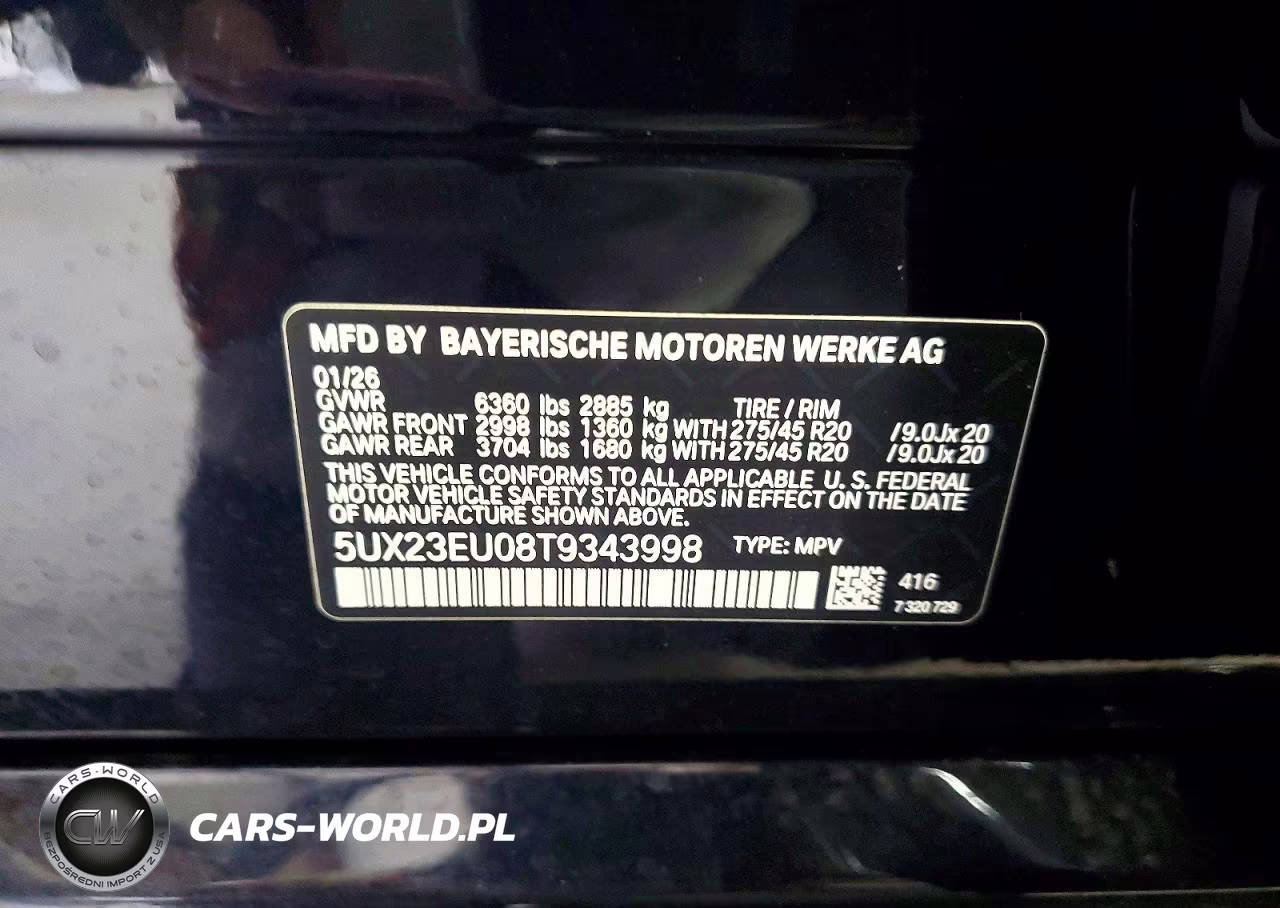 2026 BMW X5 xDrive40I VIN:5UX23EU08T9343998 - 12