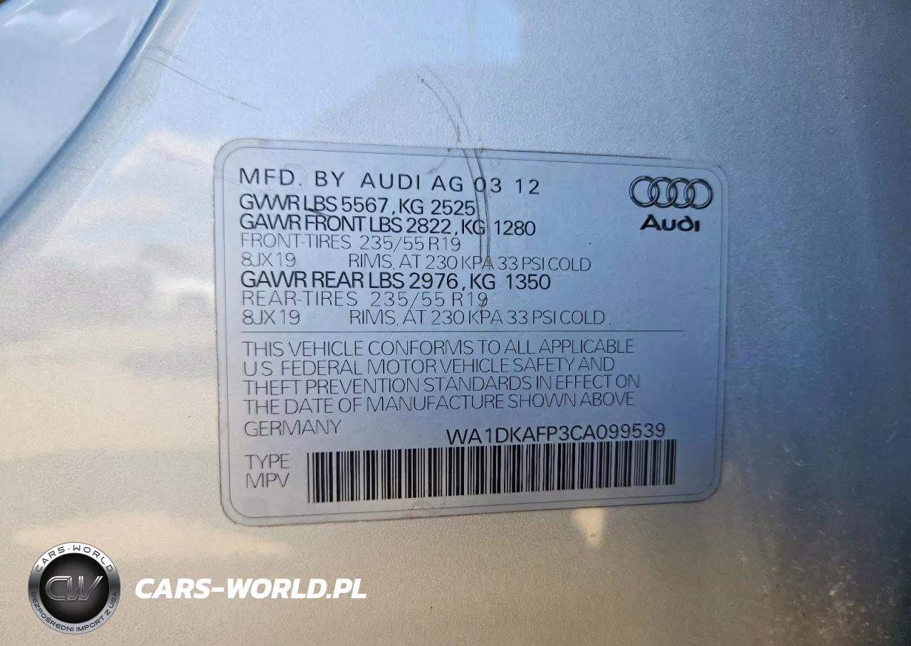 2012 Audi Q5 Premium Plus VIN:WA1DKAFP3CA099539 - 13