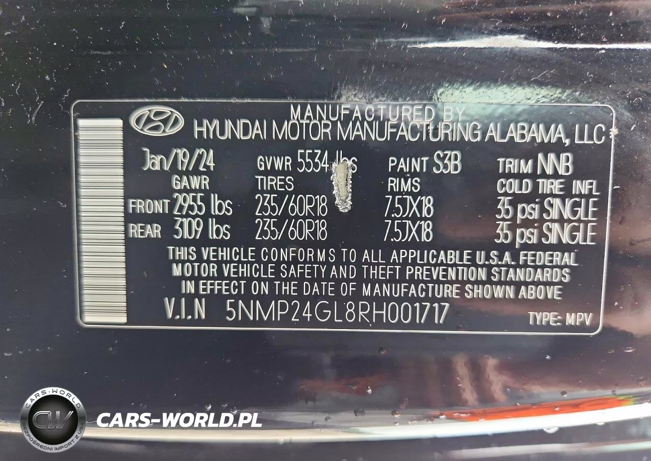 2024 Hyundai Santa Fe Sel VIN:5NMP24GL8RH001717 - 13