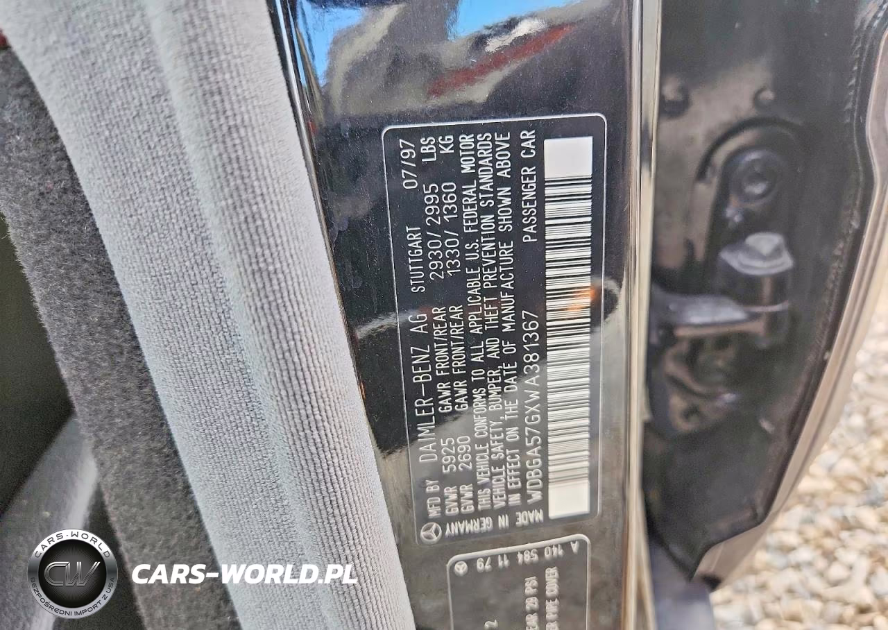 1998 Mercedes-Benz S 600 VIN:WDBGA57GXWA381367 - 12