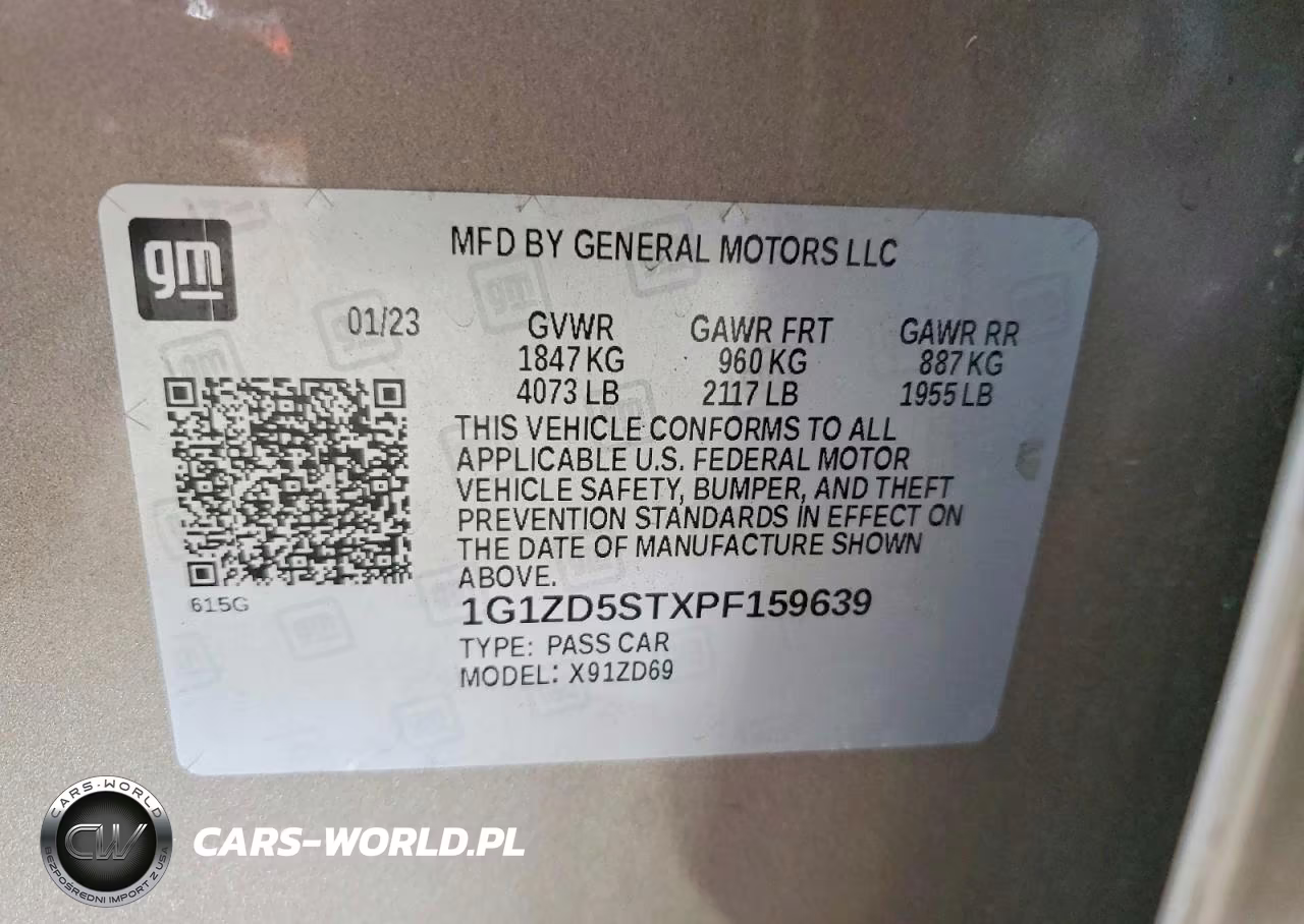 2023 Chevrolet Malibu Lt VIN:1G1ZD5STXPF159639 - 13