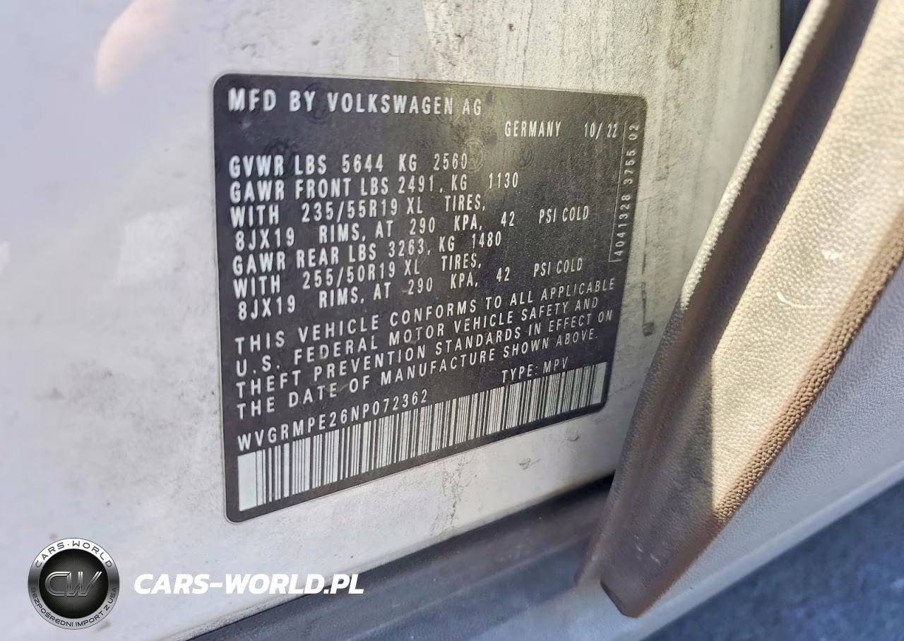 2022 Volkswagen Id.4 VIN:WVGRMPE26NP072362 - 14