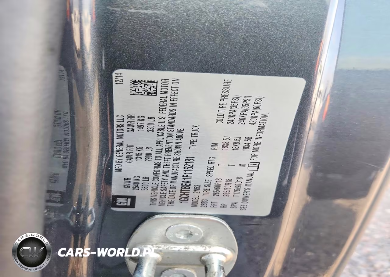 2015 Chevrolet Colorado Work Truck VIN:1GCHTBEA1F1162181 - 12