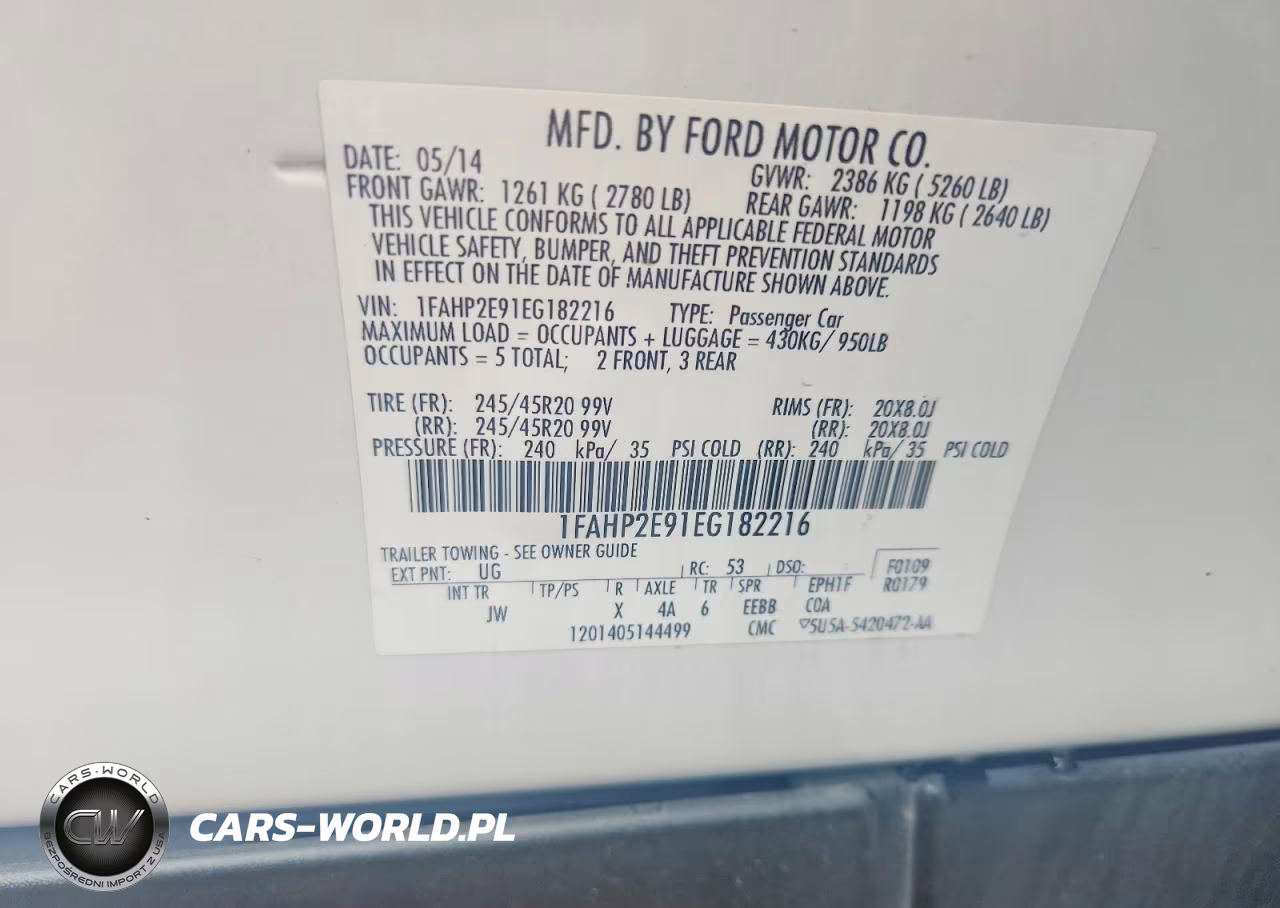 2014 Ford Taurus Sel VIN:1FAHP2E91EG182216 - 12
