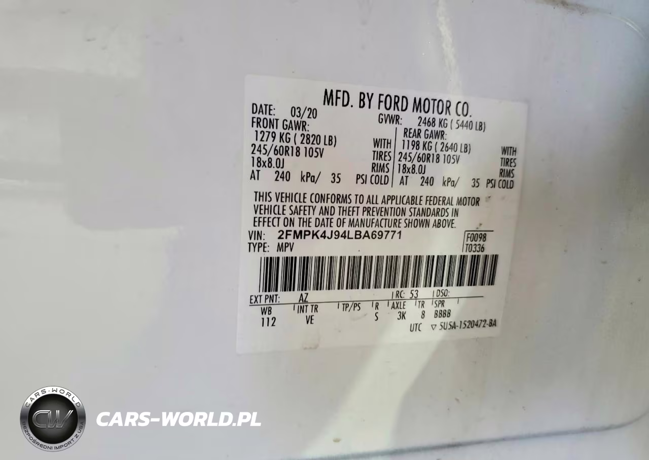 2020 Ford Edge Sel VIN:2FMPK4J94LBA69771 - 13