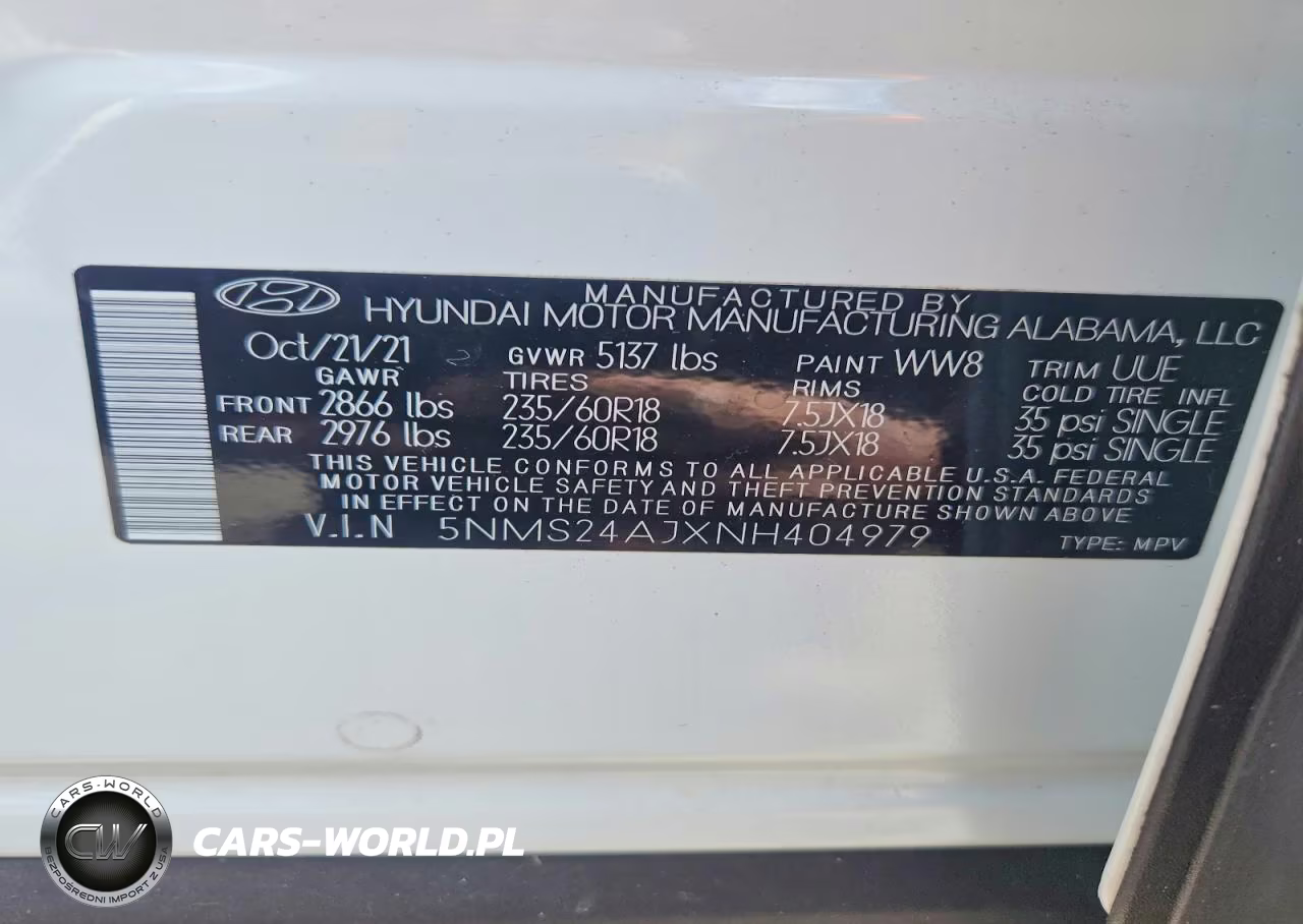 2022 Hyundai Santa Fe Sel VIN:5NMS24AJXNH404979 - 13