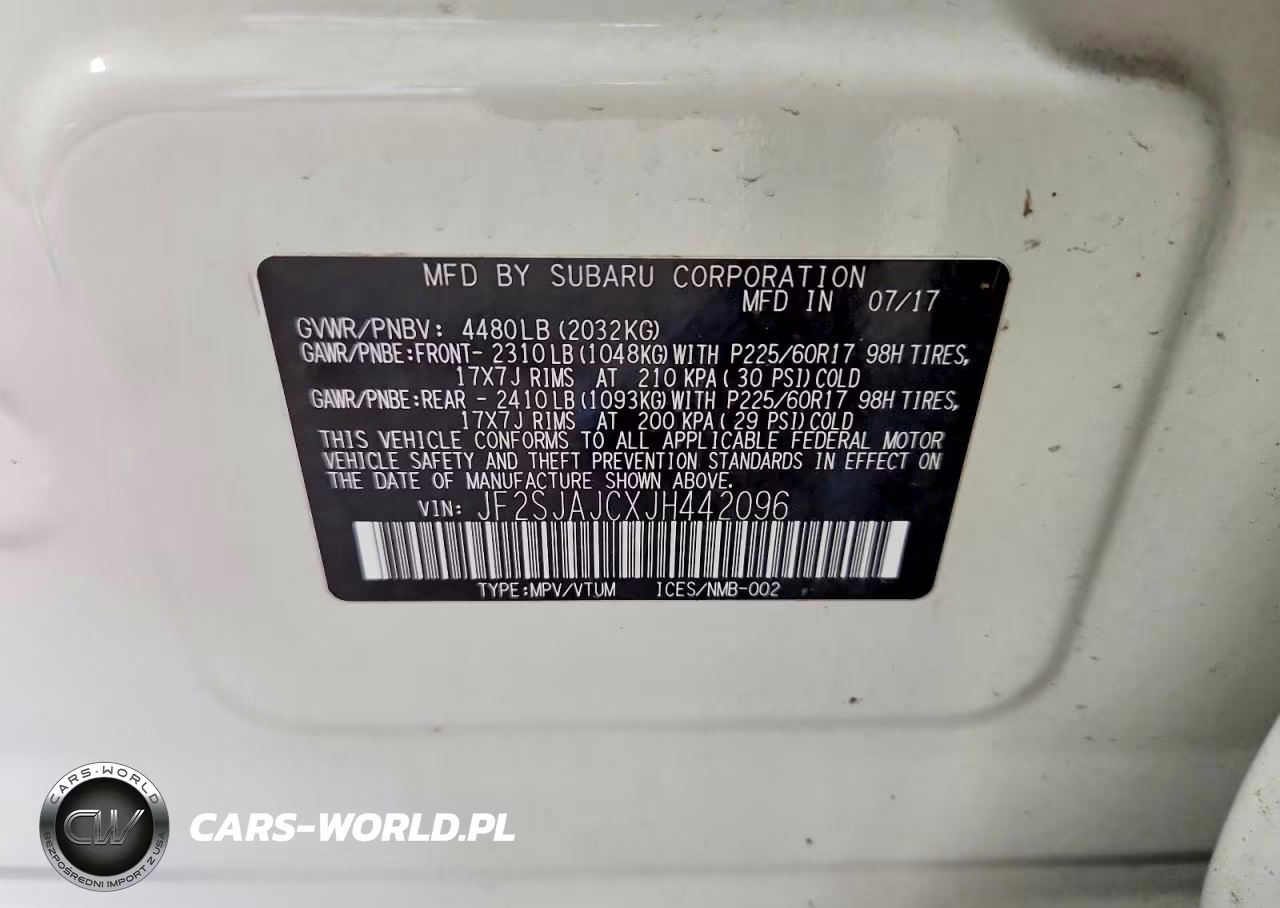2018 Subaru Forester 2.5I Limited VIN:JF2SJAJCXJH442096 - 13