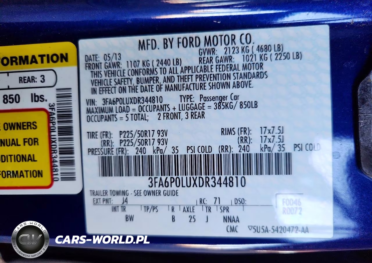 2013 Ford Fusion Se Hybrid VIN:3FA6P0LUXDR344810 - 12