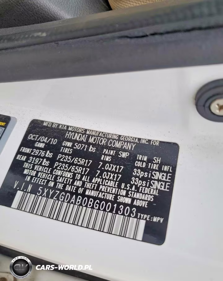 2011 Hyundai Santa Fe Gls VIN:5XYZGDAB0BG001303 - 13