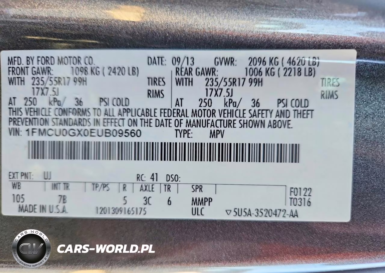 2014 Ford Escape Se VIN:1FMCU0GX0EUB09560 - 13