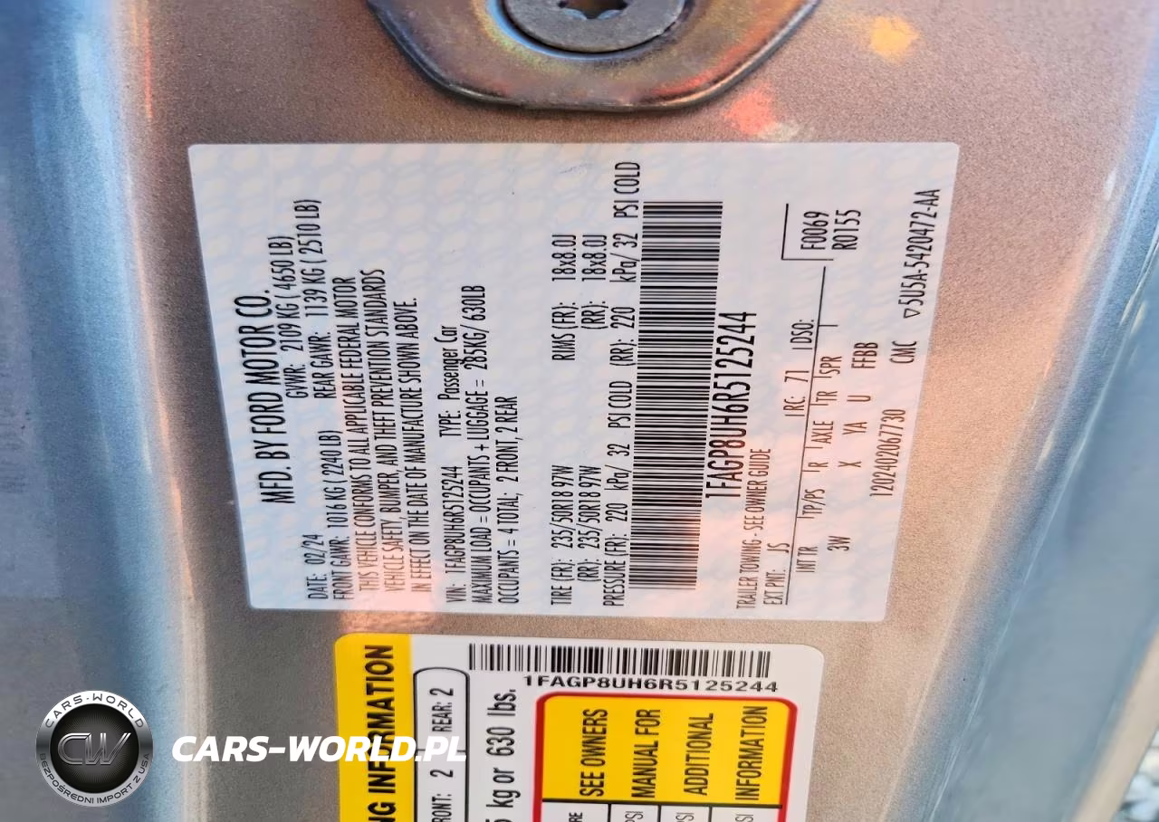 2024 Ford Mustang VIN:1FAGP8UH6R5125244 - 12
