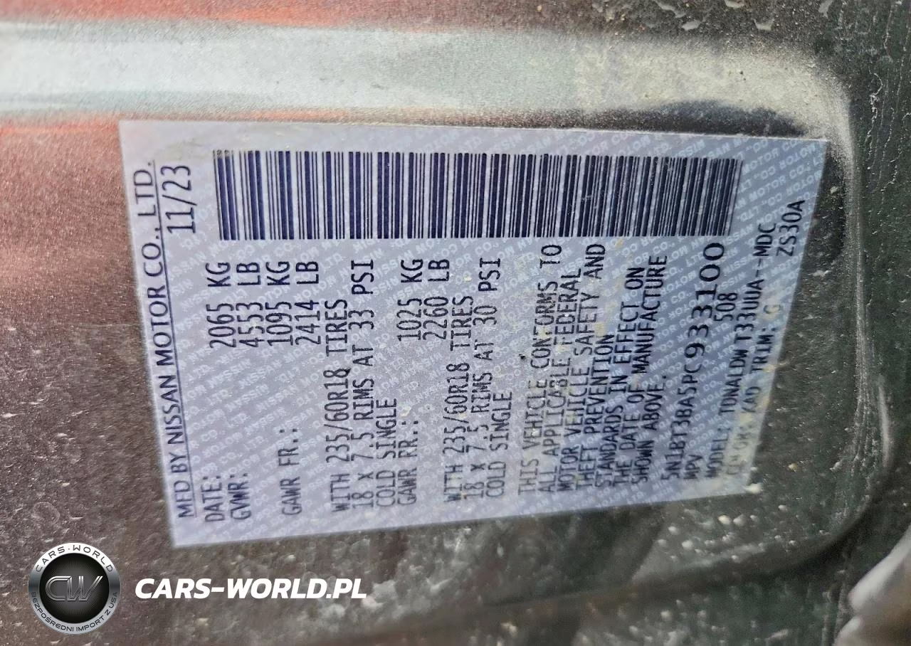 2023 Nissan Rogue Sv VIN:5N1BT3BA5PC933100 - 13