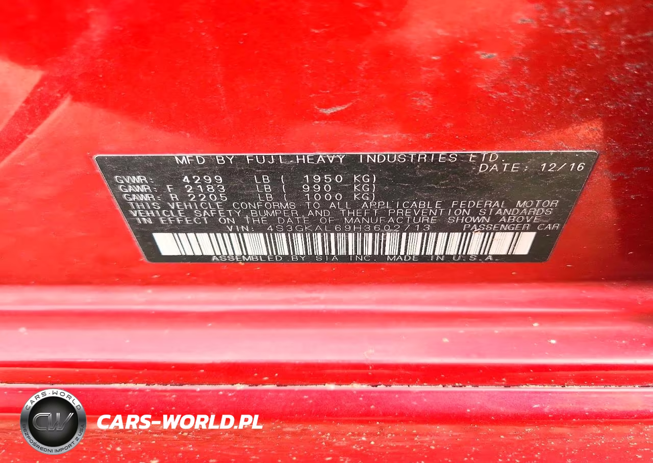 2017 Subaru Impreza Sport VIN:4S3GKAL69H3602713 - 12