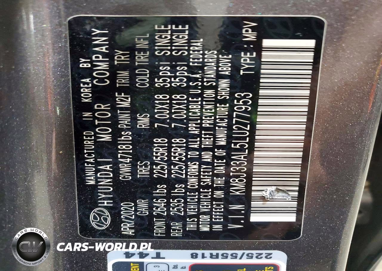 2020 Hyundai Tucson Limited VIN:KM8J33AL5LU277953 - 14