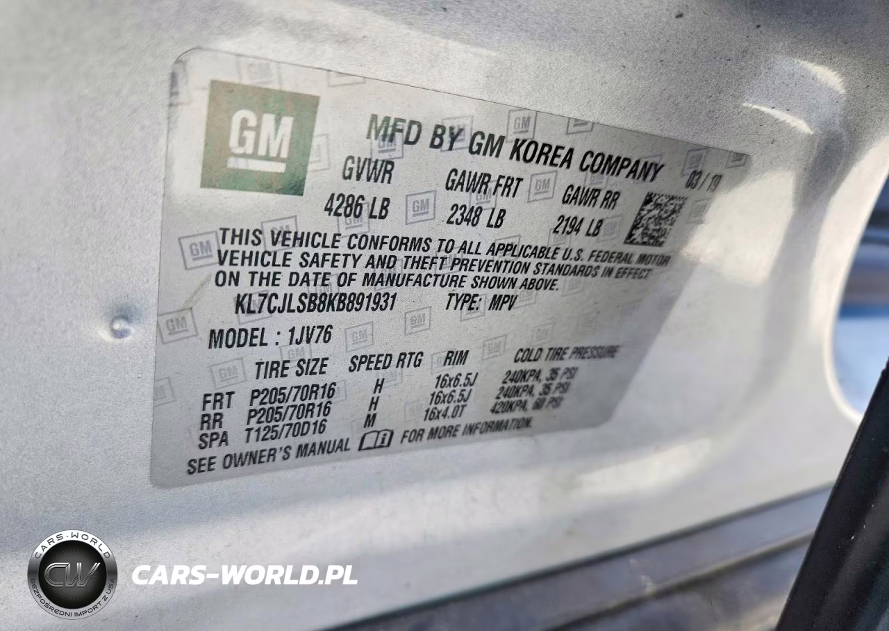 2019 Chevrolet Trax 1Lt VIN:KL7CJLSB8KB891931 - 13