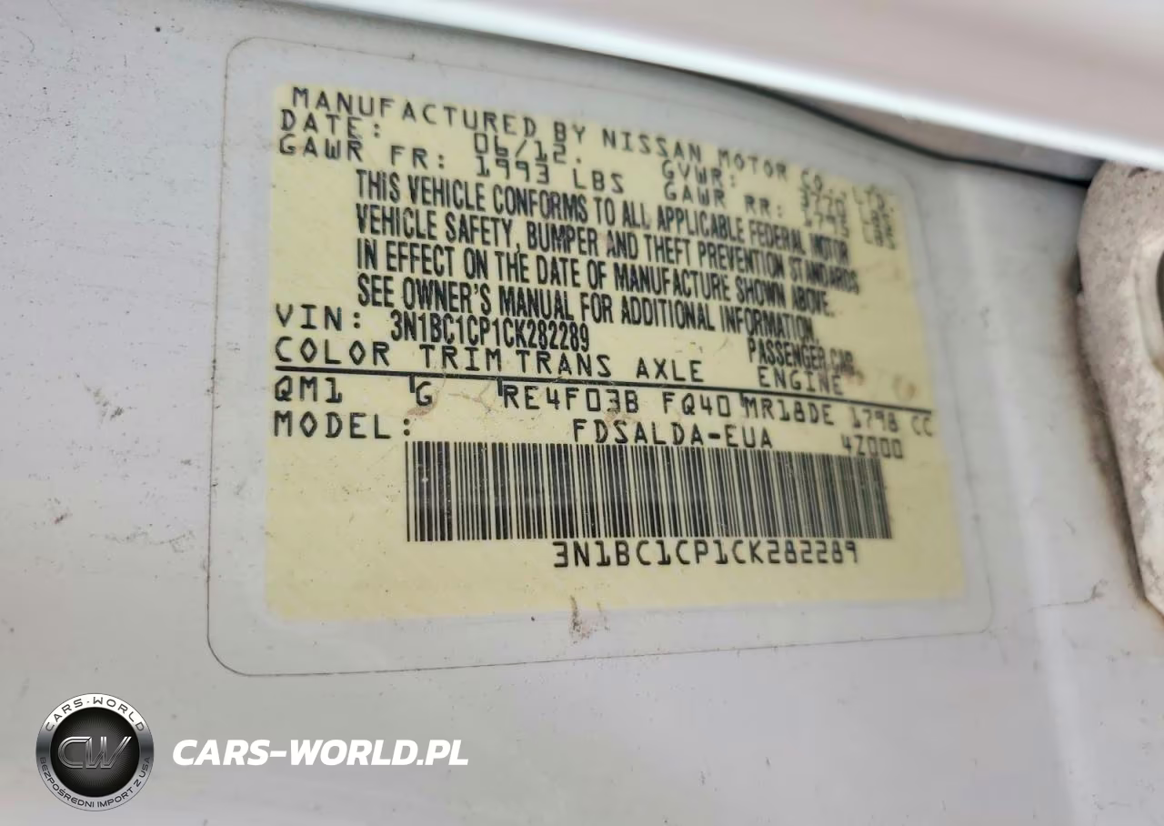 2012 Nissan Versa 1.8 S VIN:3N1BC1CP1CK282289 - 12