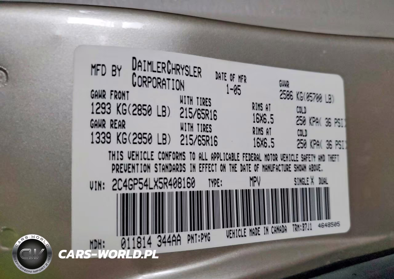 2005 Chrysler Town & Country Touring VIN:2C4GP54LX5R408160 - 13
