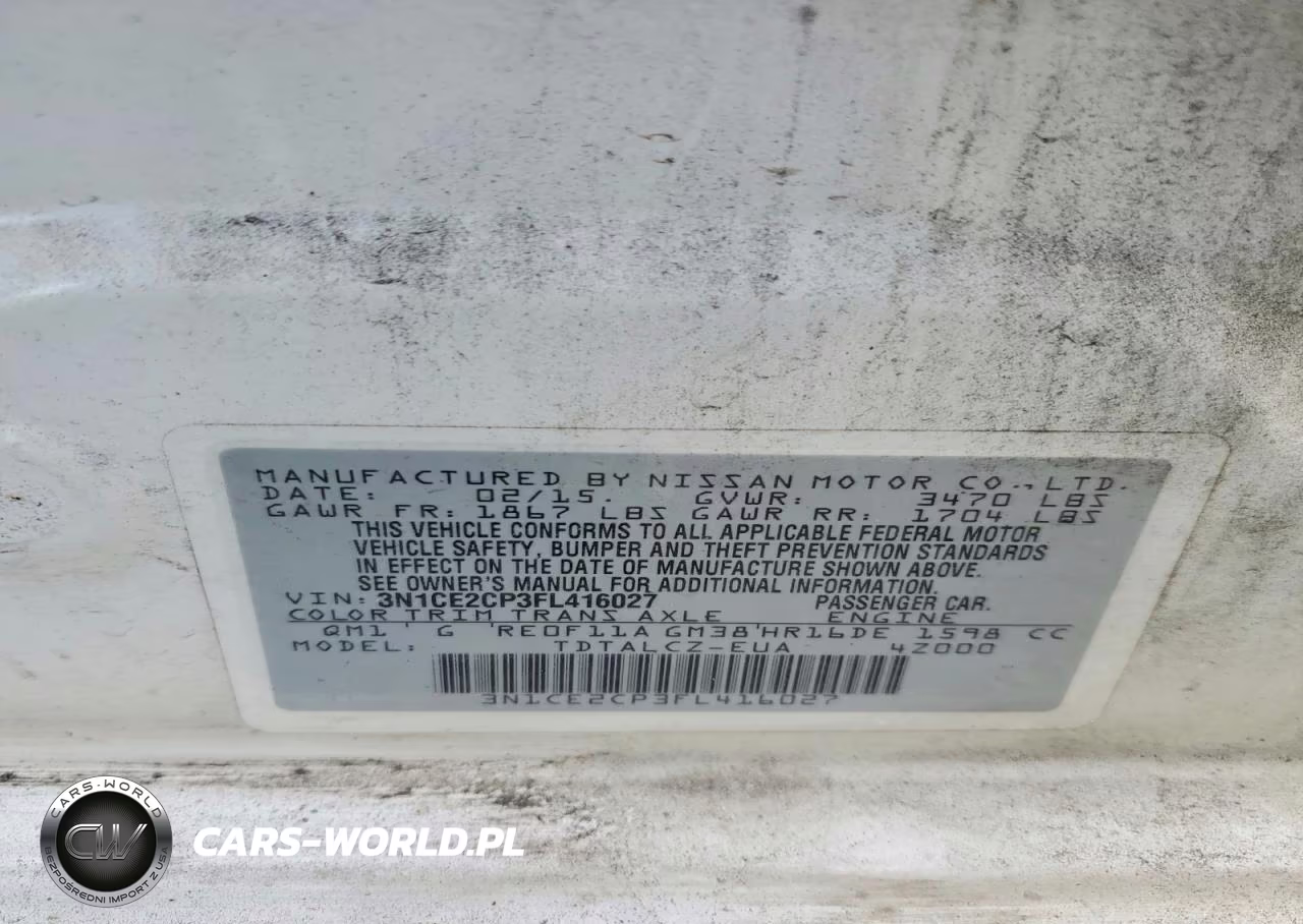 2015 Nissan Versa Note S Plus VIN:3N1CE2CP3FL416027 - 14