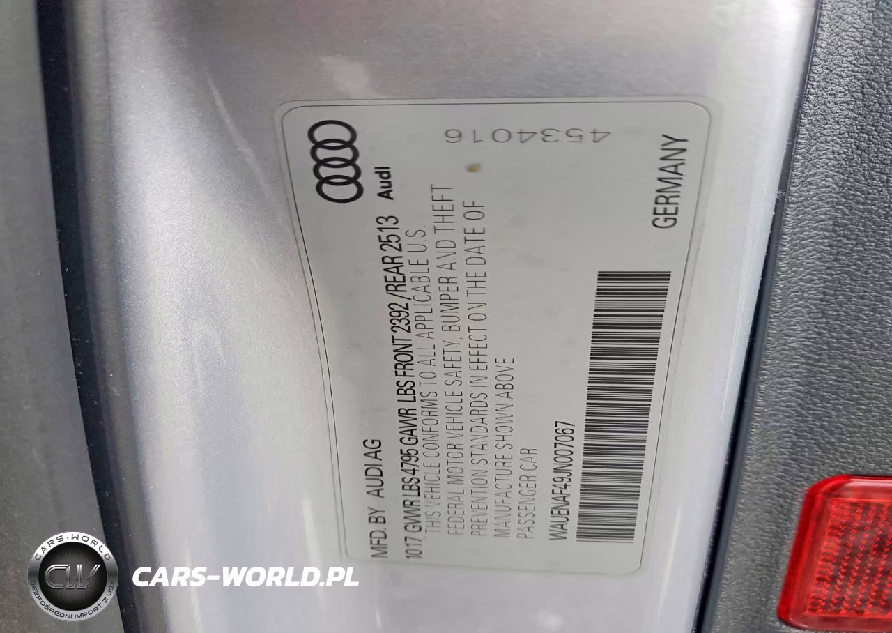2018 Audi A4 Premium Plus VIN:WAUENAF49JN007067 - 12