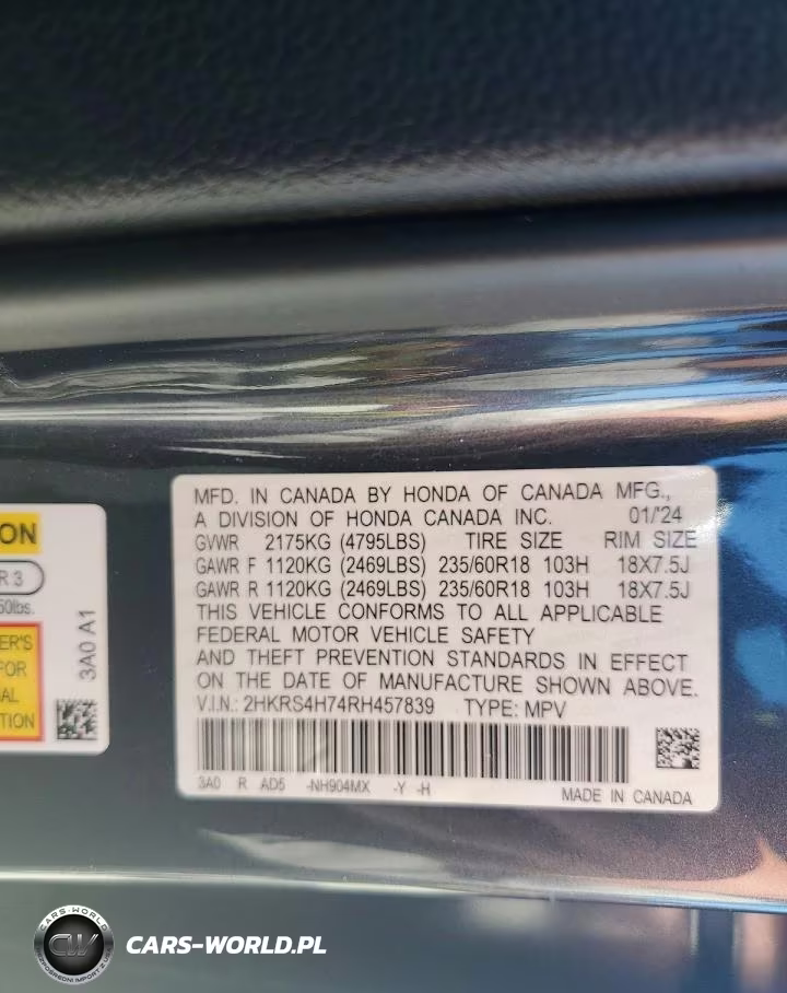2024 Honda Cr-V Exl VIN:2HKRS4H74RH457839 - 13