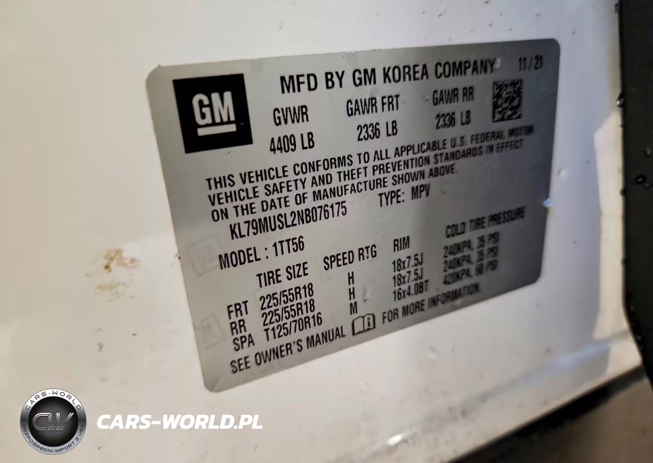 2022 Chevrolet Trailblazer Rs VIN:KL79MUSL2NB076175 - 13