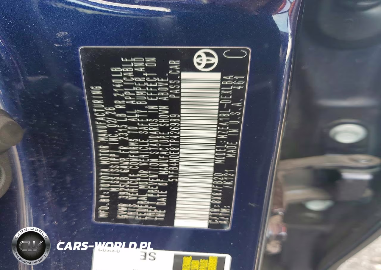 2026 Toyota Corolla Le VIN:5YFB4MDE8TP426989 - 12