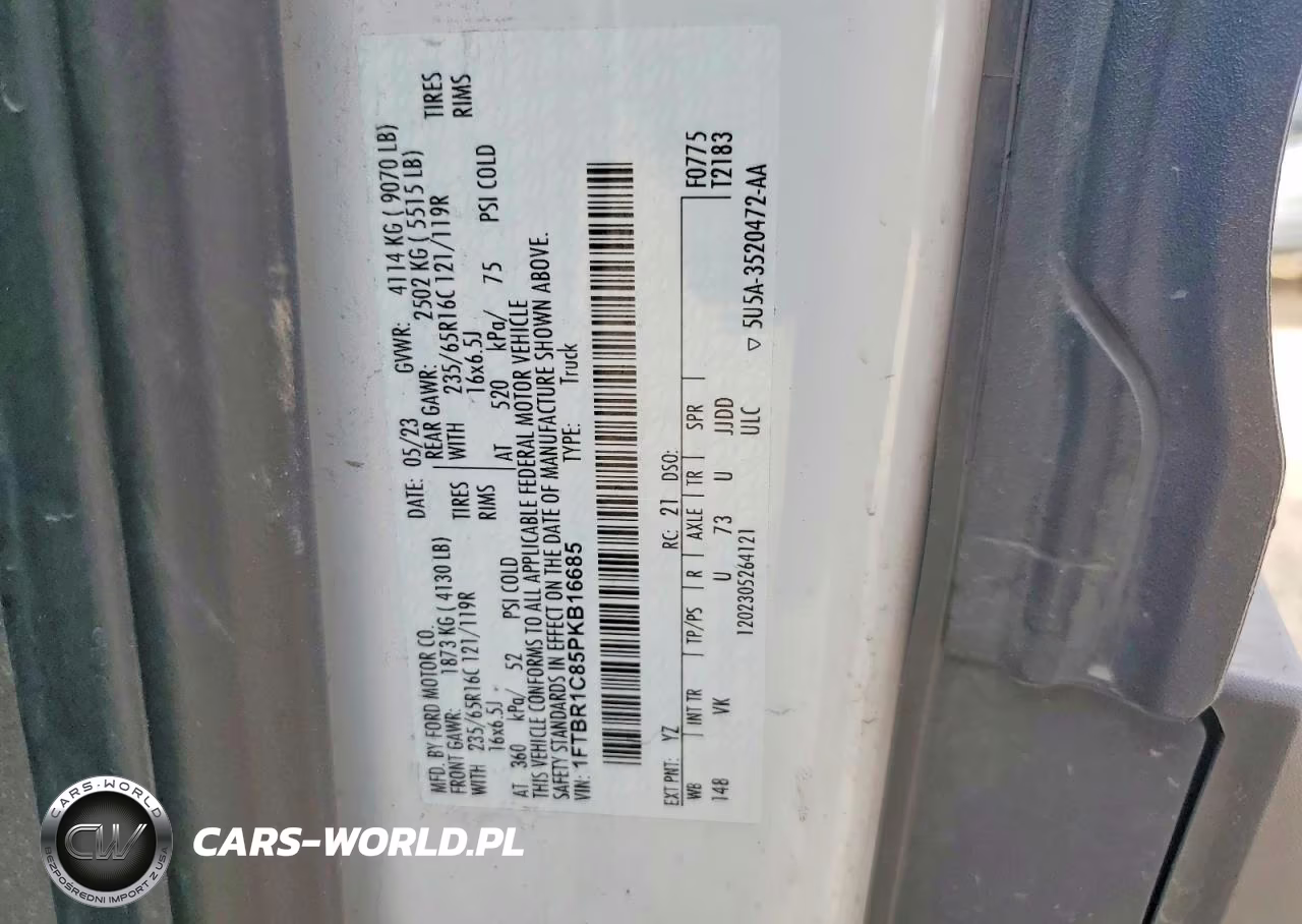 2023 Ford Transit 250 Delivery Van VIN:1FTBR1C85PKB16685 - 14