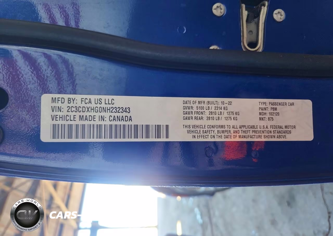 2022 Dodge Charger Gt VIN:2C3CDXHG0NH232343 - 13