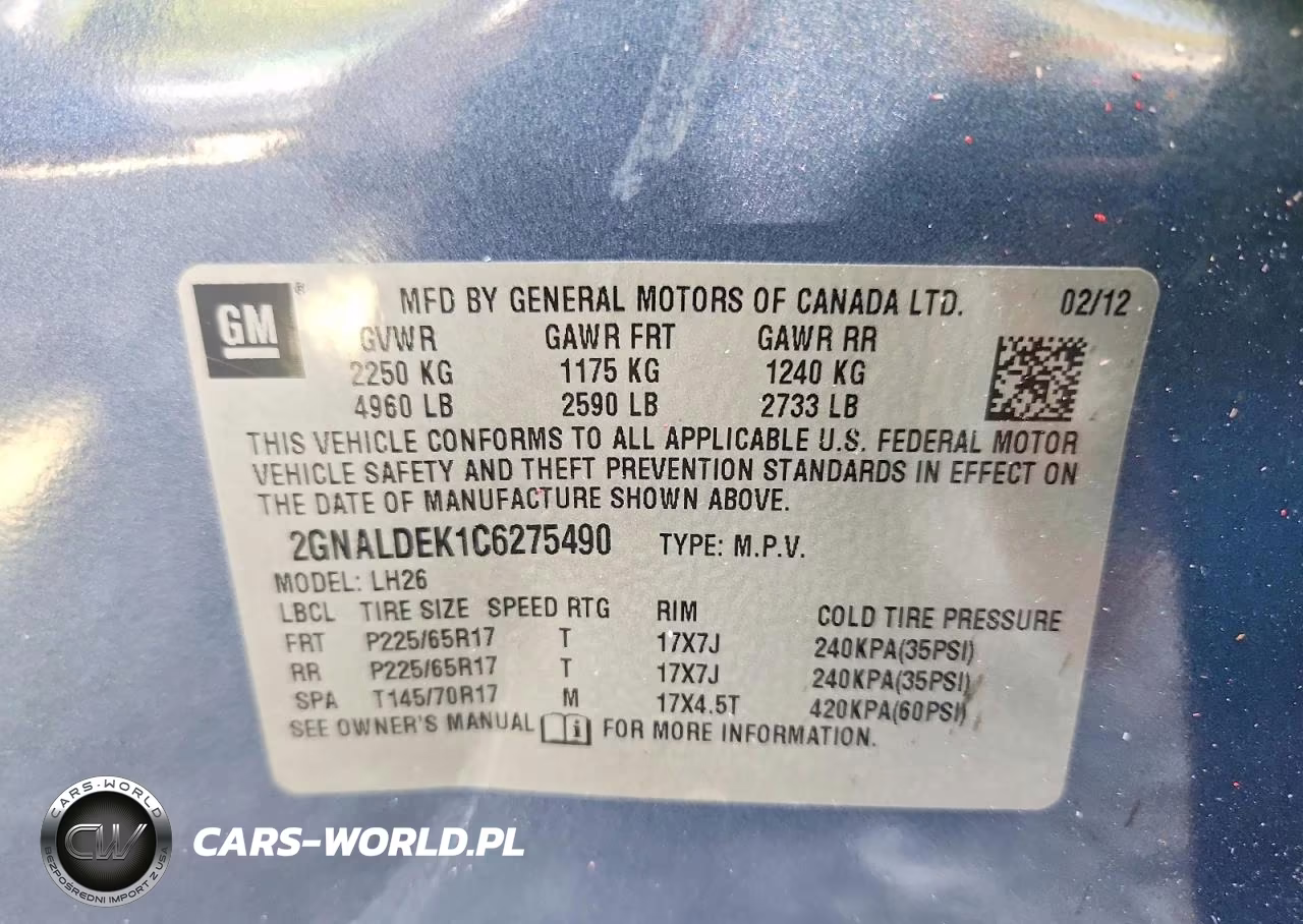 2012 Chevrolet Equinox Lt VIN:2GNALDEK1C6275490 - 13