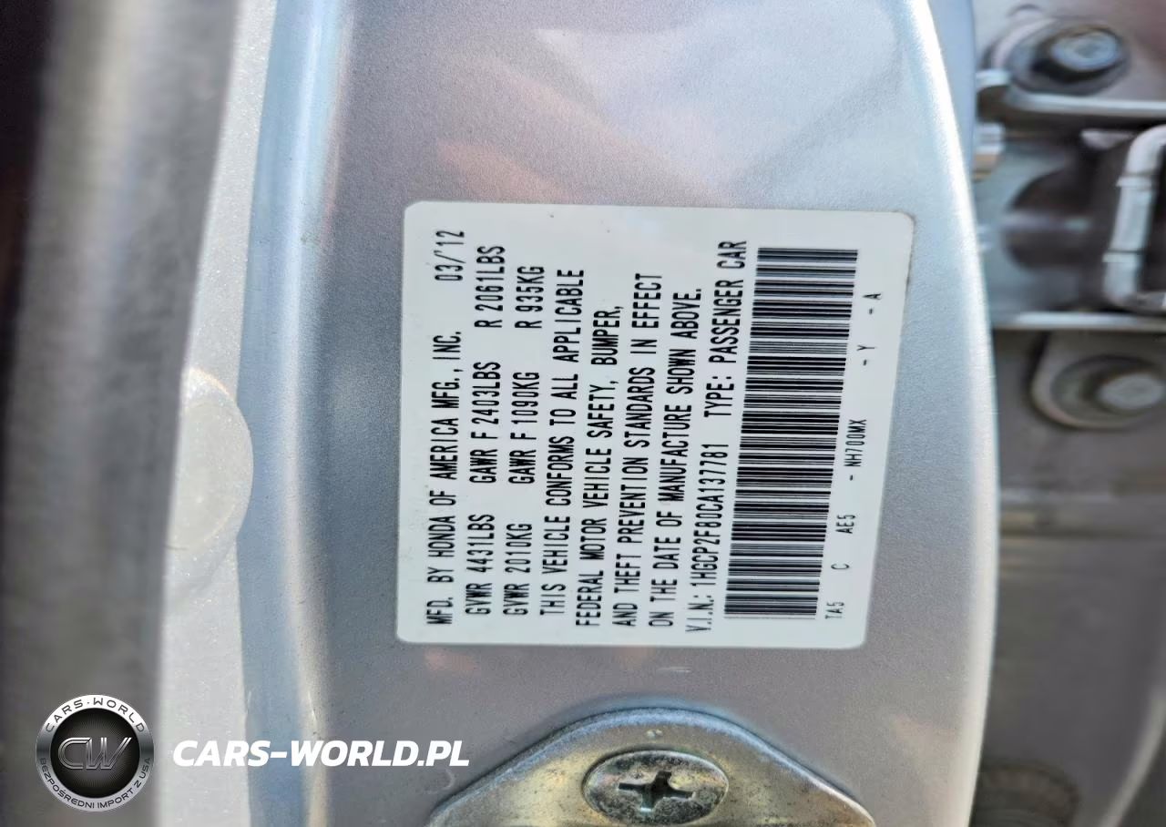 2012 Honda Accord Exl VIN:1HGCP2F80CA137781 - 13