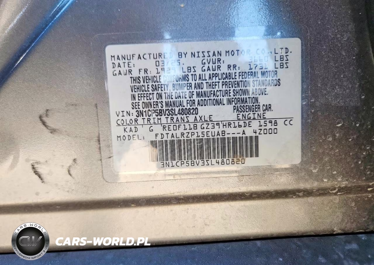 2025 Nissan Kicks Play S VIN:3N1CP5BV3SL480820 - 14